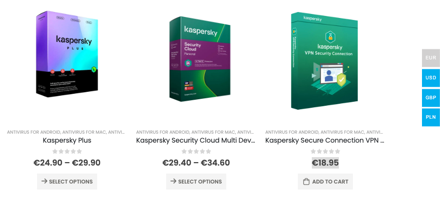 kaspersky options